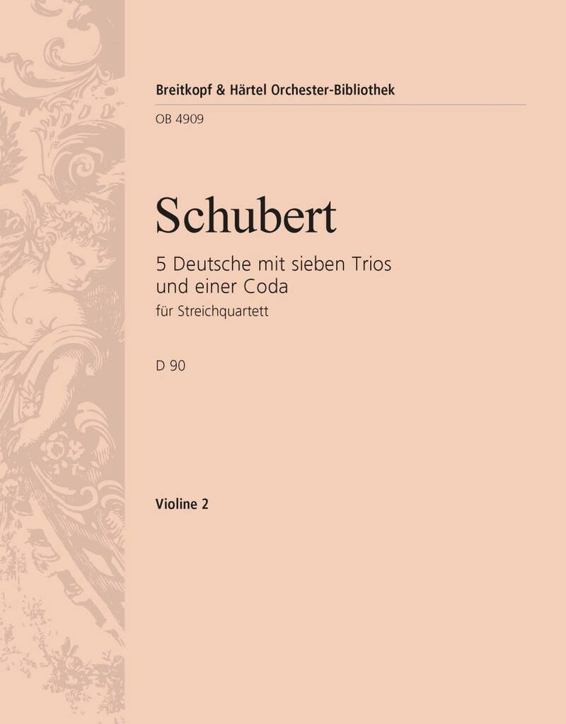 Knjiga 5 DEUTSCHE MIT 7 TRIOS D 90 MUSIQUE D'ENSEMBLE FRANZ SCHUBERT