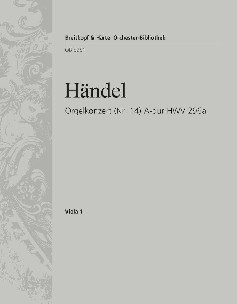 Knjiga ORGELKONZ. A-DUR(NR.14) HWV296 GEORG FRIEDRICH HAND