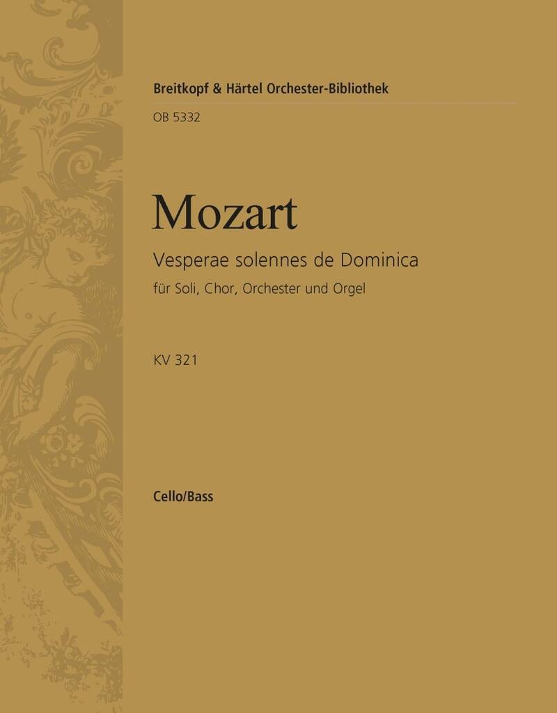 Buch VESPERAE DE DOMINICA KV 321 WOLFGANG AMADEUS MOZ