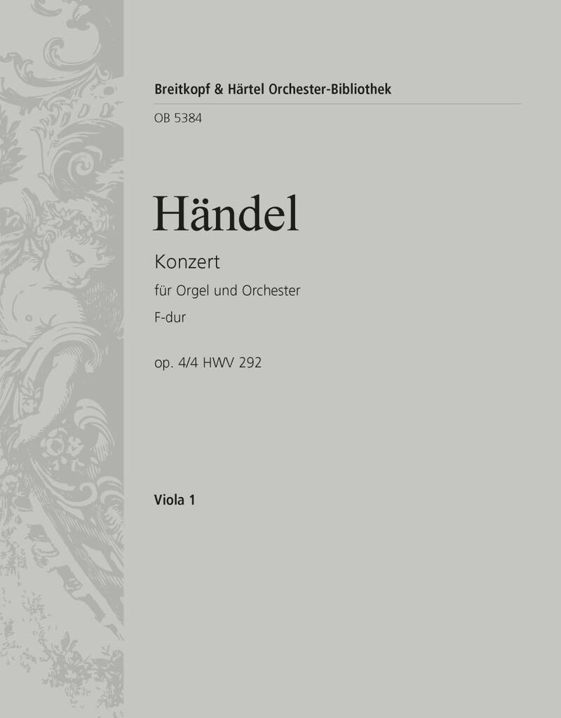 Knjiga ORGELKONZERT F OP. 4/4 HWV 292 GEORG FRIEDRICH HAND