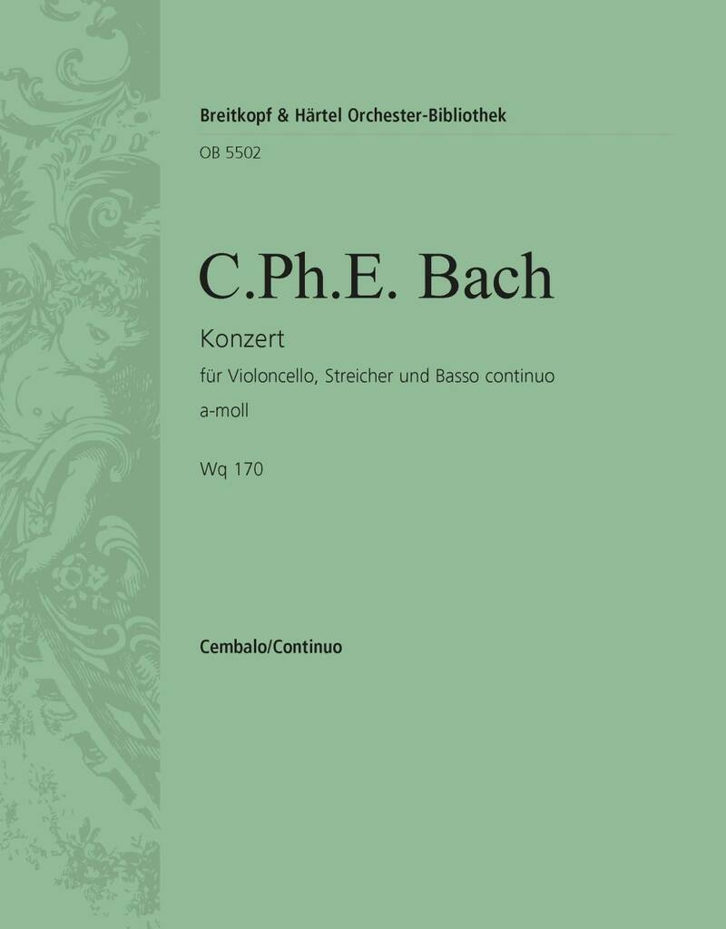 Knjiga CELLOKONZERT A-MOLL WQ 170 CARL PHILIPP EMANUEL