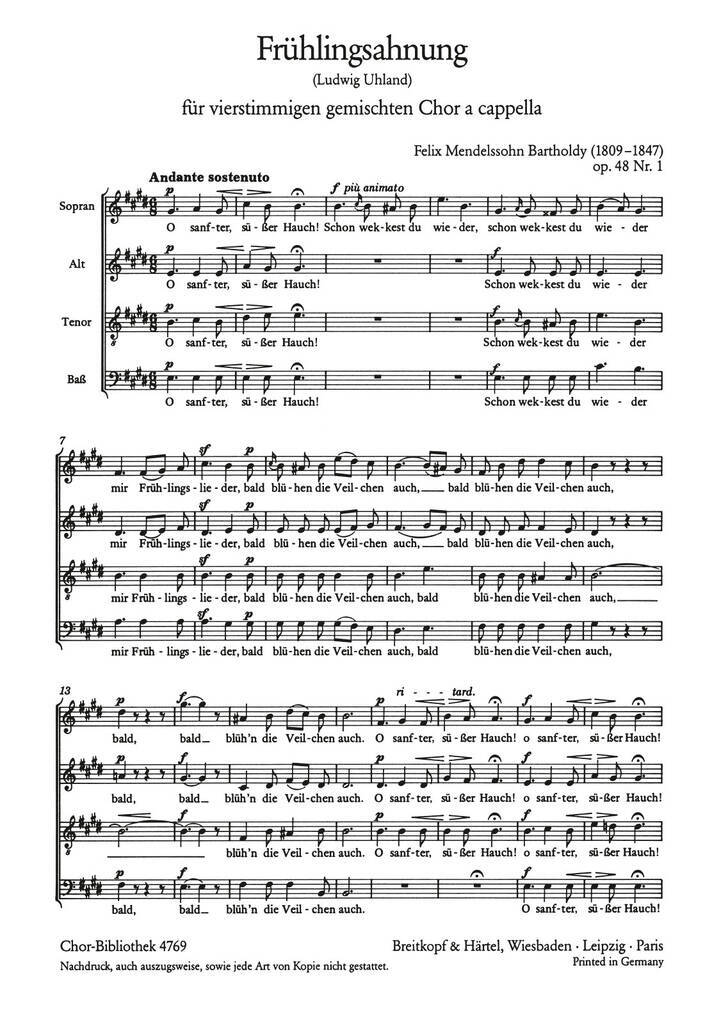 Knjiga FRUHLINGSAHNUNG FELIX MENDELSSOHN BA