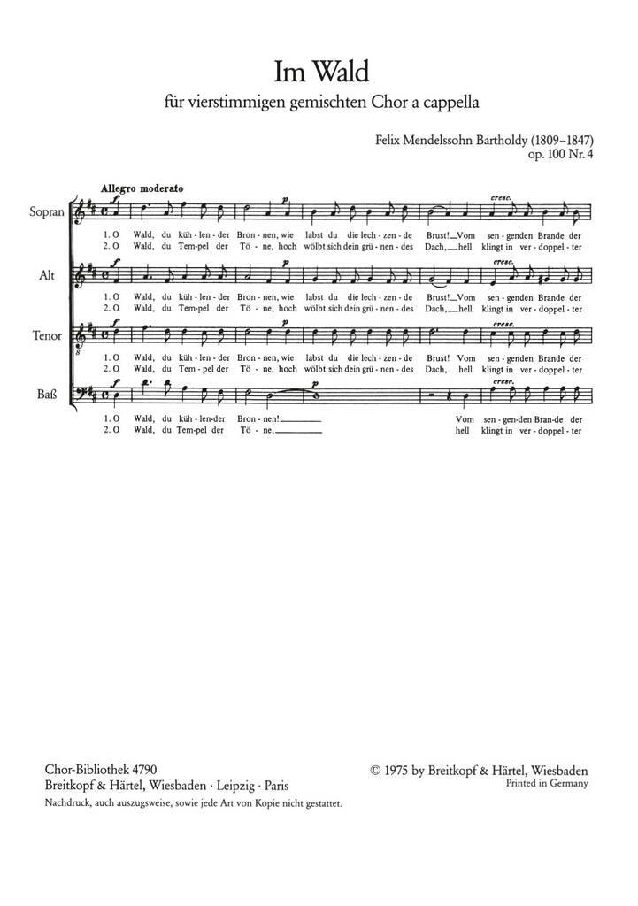 Knjiga IM WALD FELIX MENDELSSOHN BA