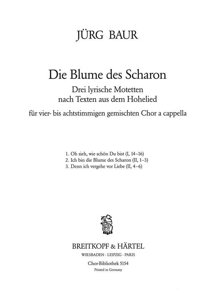 Book BLUME DES SCHARON JURG BAUR