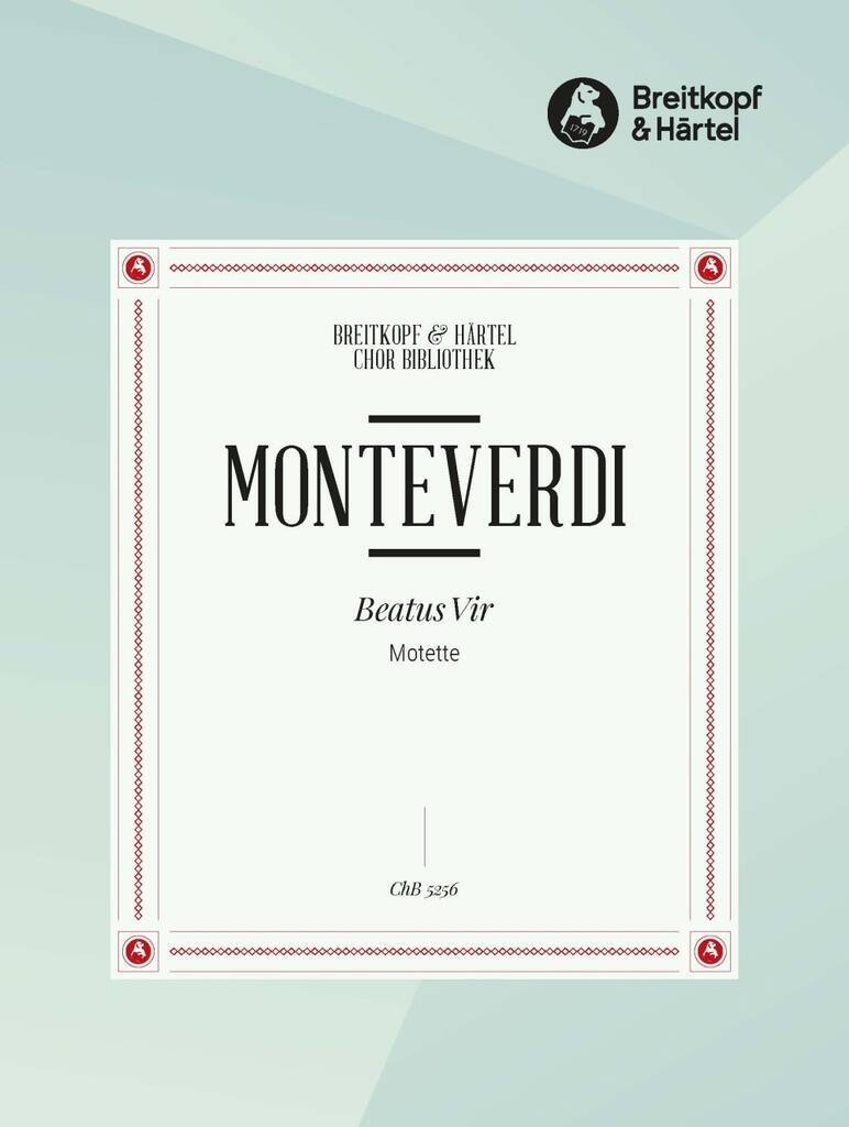 Knjiga BEATUS VIR CLAUDIO MONTEVERDI