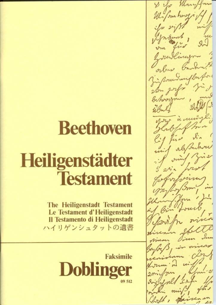 Knjiga HEILIGENSTADTER TESTAMENT LUDWIG VAN BEETHOVEN