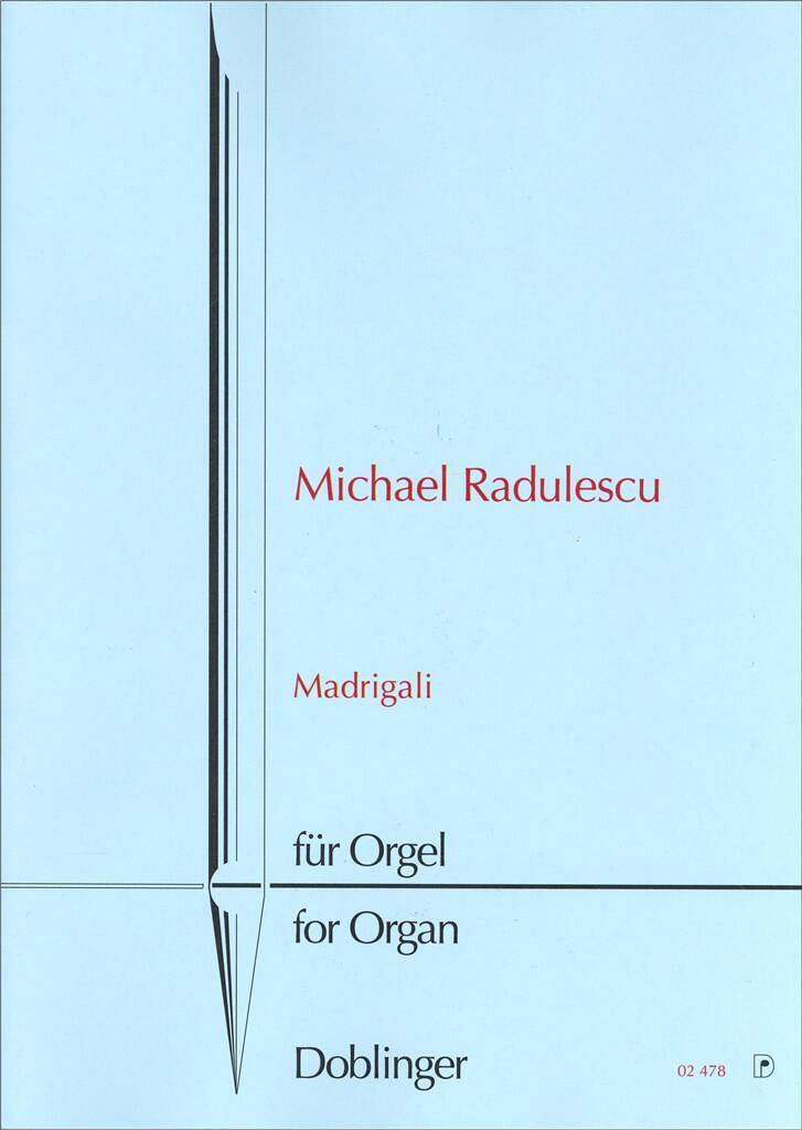 Knjiga MADRIGALI ORGUE MICHAEL RADULESCU