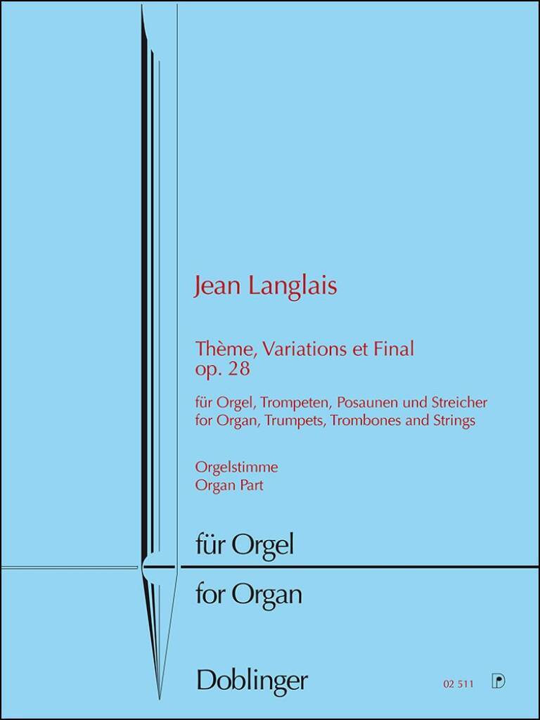 Buch THEME, VARIATIONS ET FINAL OP. 28 JEAN LANGLAIS