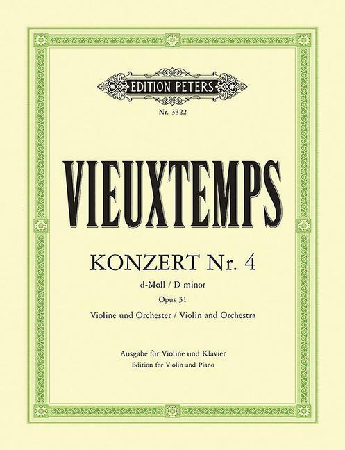 Buch CONCERTO NO.4 IN D MINOR OP.31 VIOLON HENRI VIEUXTEMPS