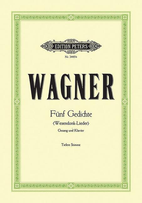 Knjiga 5 WESENDONCK LIEDER CHANT RICHARD WAGNER
