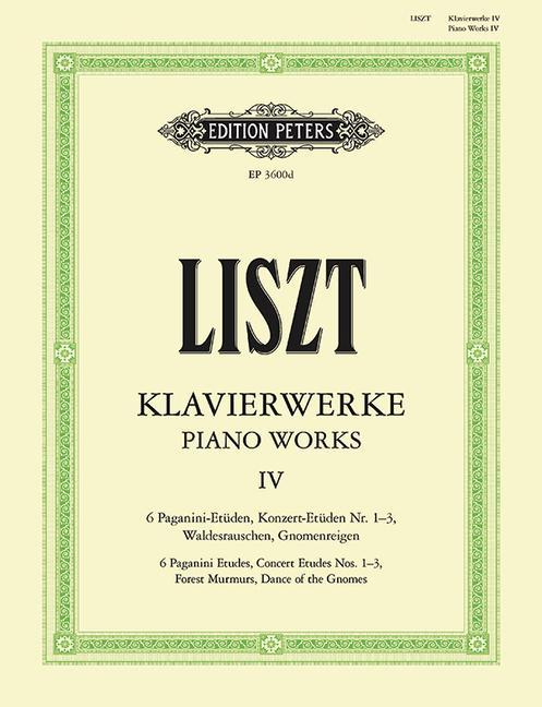 Kniha KLAVIERWERKE 4 (ETUDES 2) FRANZ LISZT