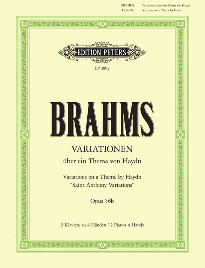 Knjiga VARIATIONEN THEMA HAYDN OP.56B JOHANNES BRAHMS