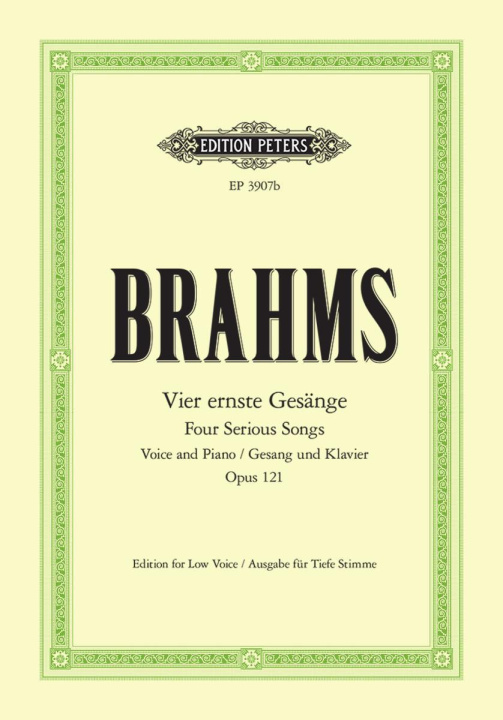 Tiskani izdelki ERNSTE GESANGE(4) LAAG CHANT JOHANNES BRAHMS