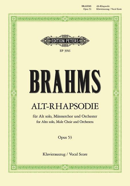 Knjiga RHAPSODIE OP.53 JOHANNES BRAHMS