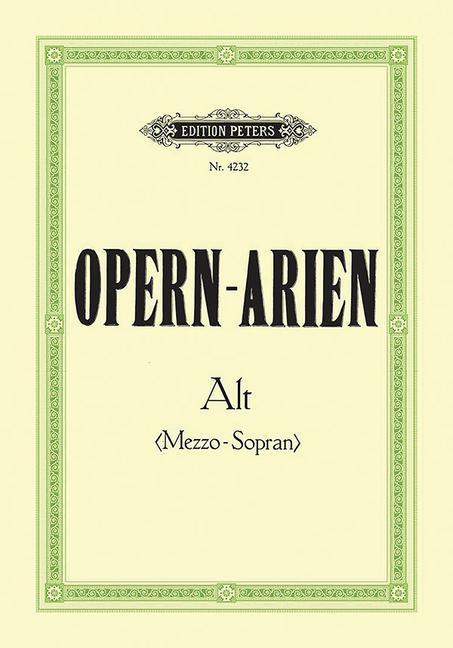 Kniha OPERN ARIEN ALT (MEZZO) CHANT 