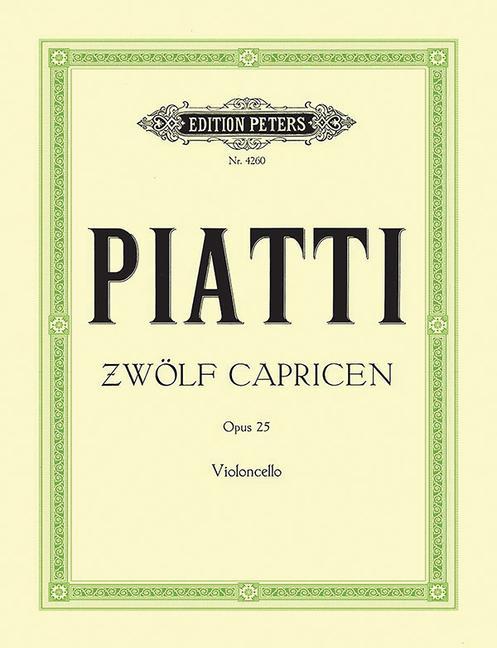 Βιβλίο 12 CAPRICES OP.25 VIOLONCELLE CARLO ALFREDO PIATTI