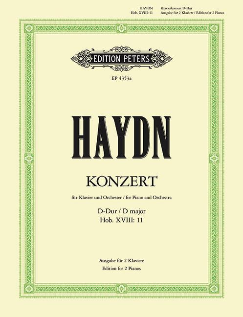 Kniha CONCERT D-DUR HOB.XVIII:11 PIANO FRANZ JOSEPH HAYDN