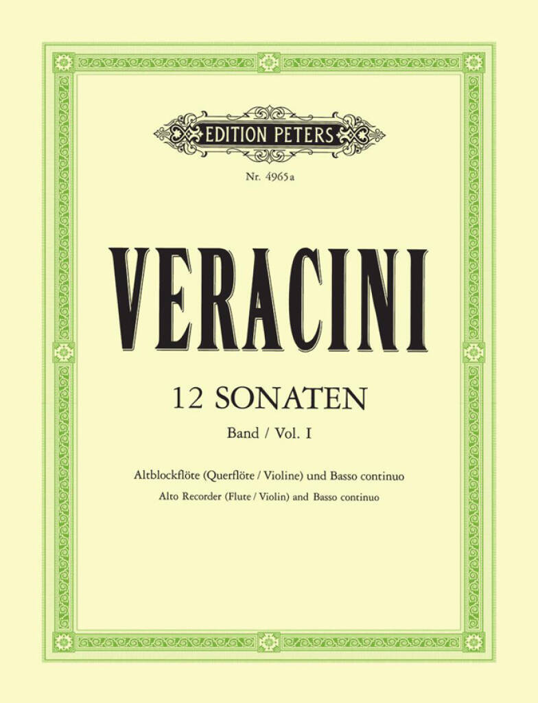Drucksachen 12 SONATAS OP.1, VOL.1 VIOLON FRANCESCO MARIA VERA