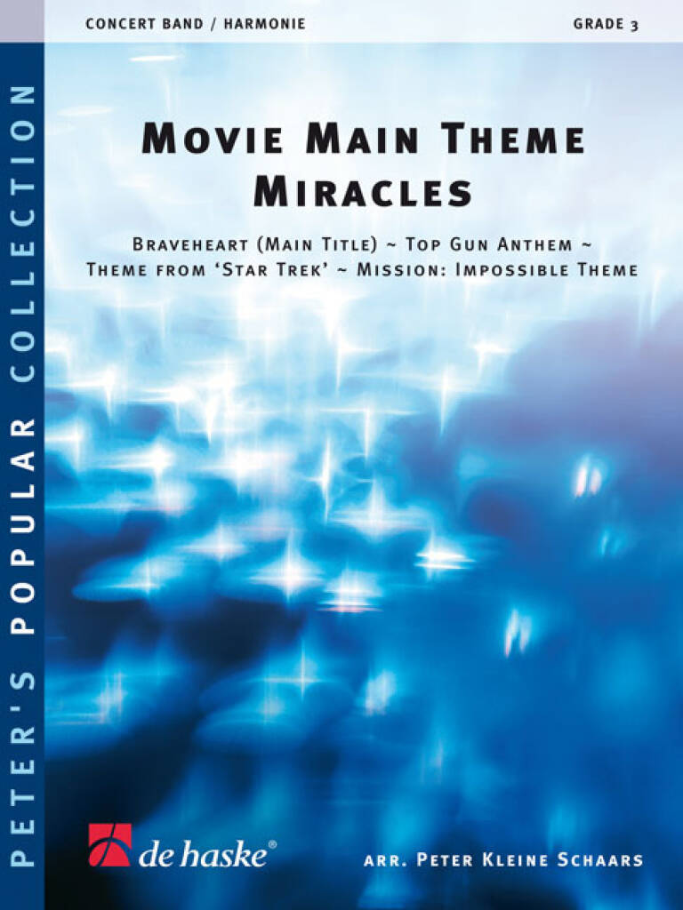 Knjiga MOVIE MAIN THEME MIRACLES CONCERT BAND/HARMONIE JAMES HORNER_LALO SC