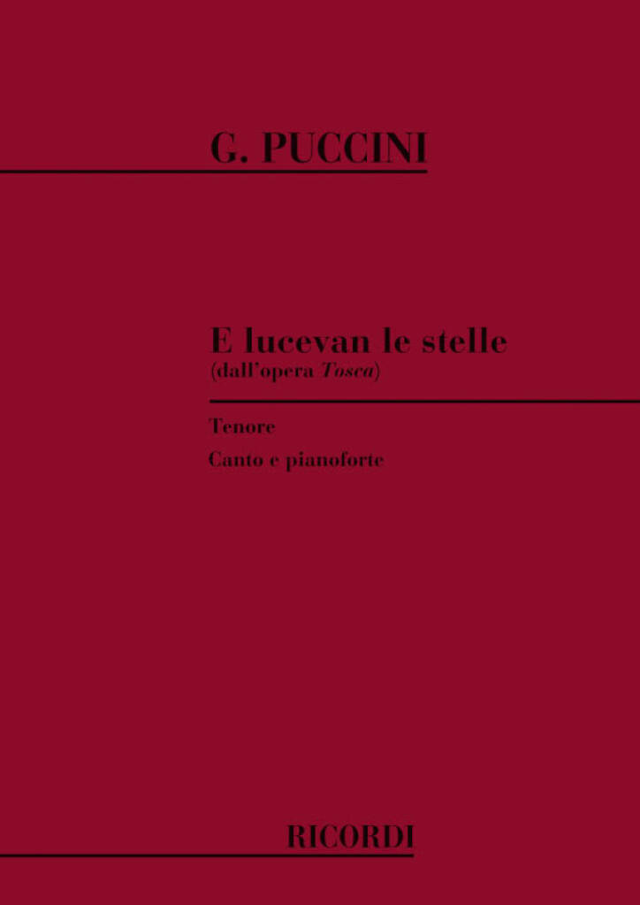 Knjiga TOSCA: E LUCEVAN LE STELLE CHANT GIACOMO PUCCINI
