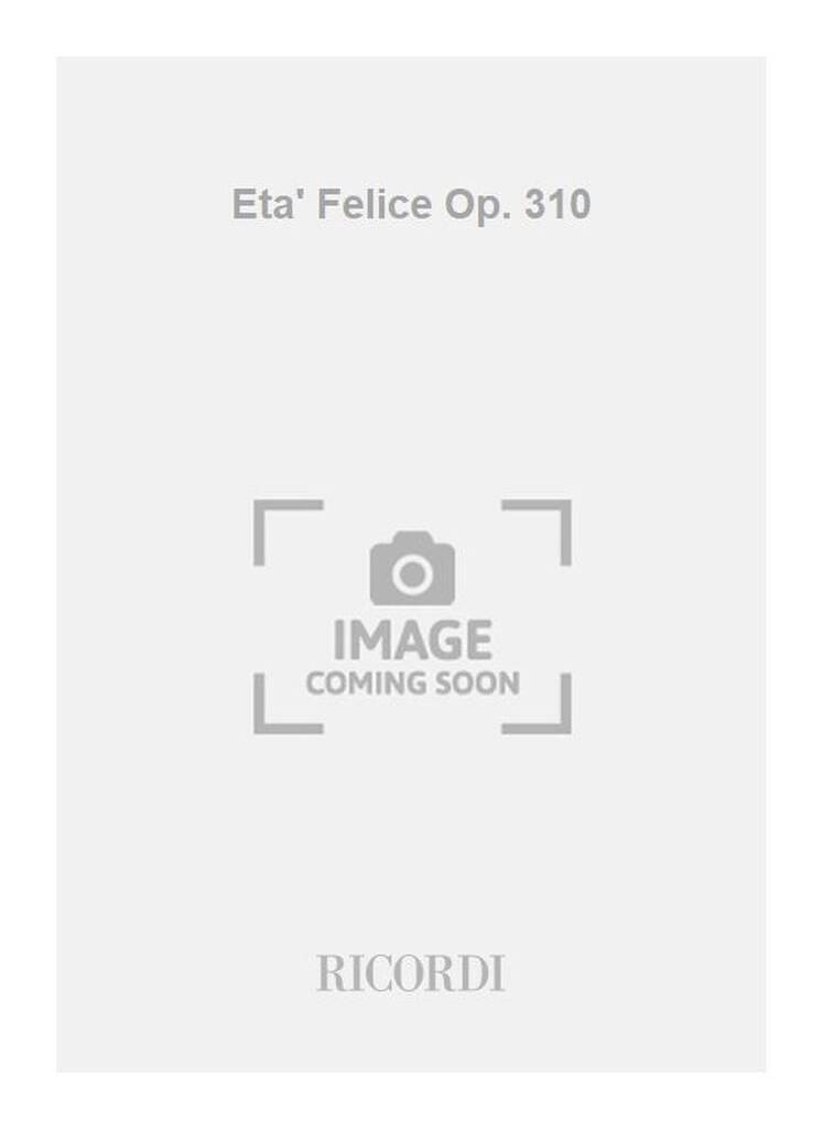 Knjiga ETA' FELICE OP. 310 PIANO VINCENZO BILLI