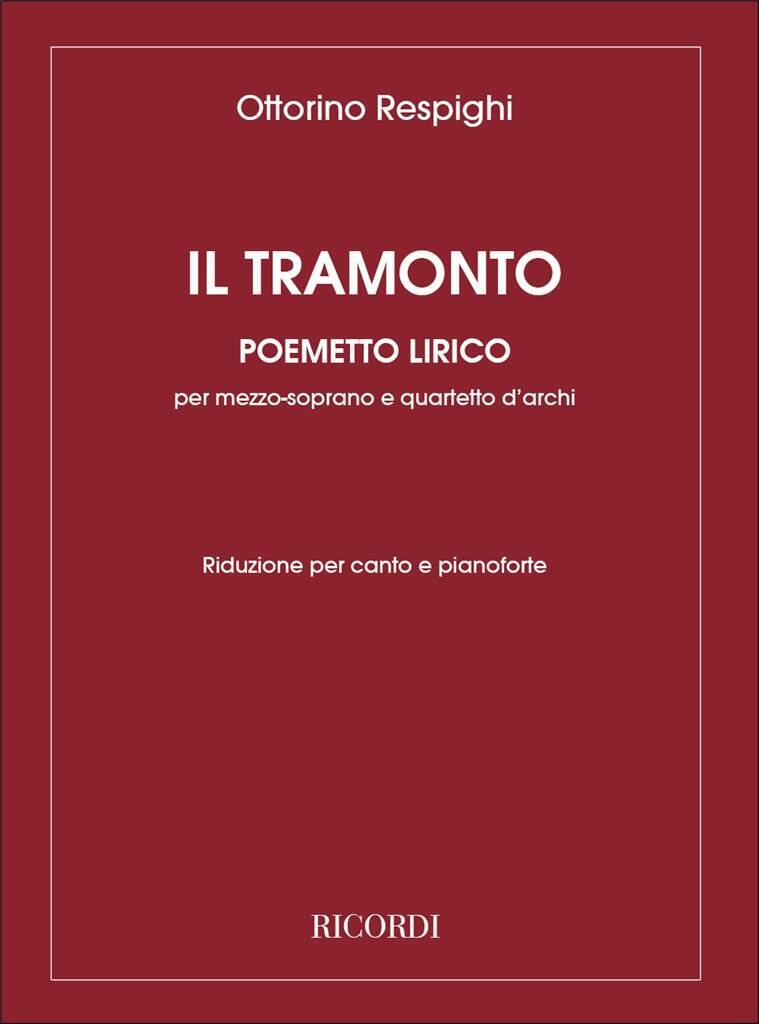 Buch IL TRAMONTO CHANT OTTORINO RESPIGHI