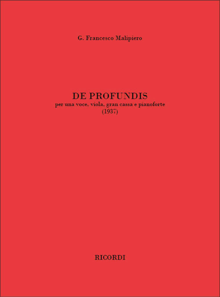 Knjiga DE PROFUNDIS GIAN FRANCESCO MALIP