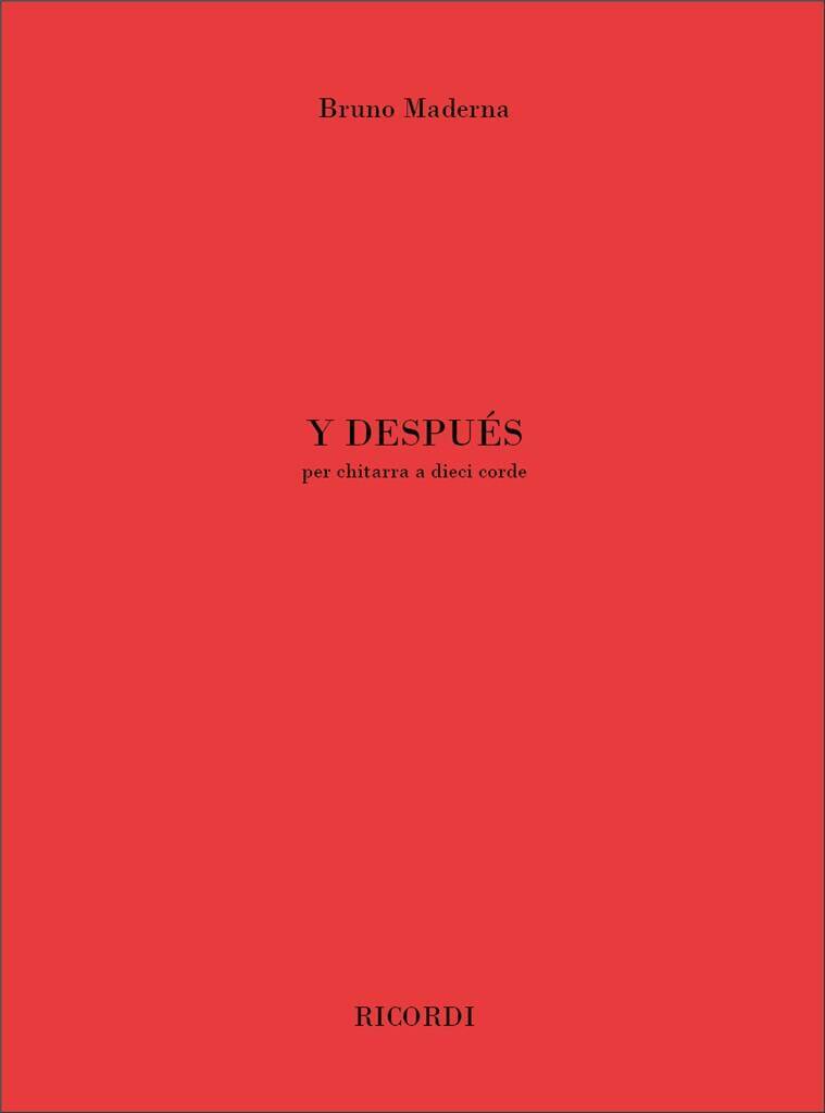 Knjiga Y DESPUES BRUNO MADERNA