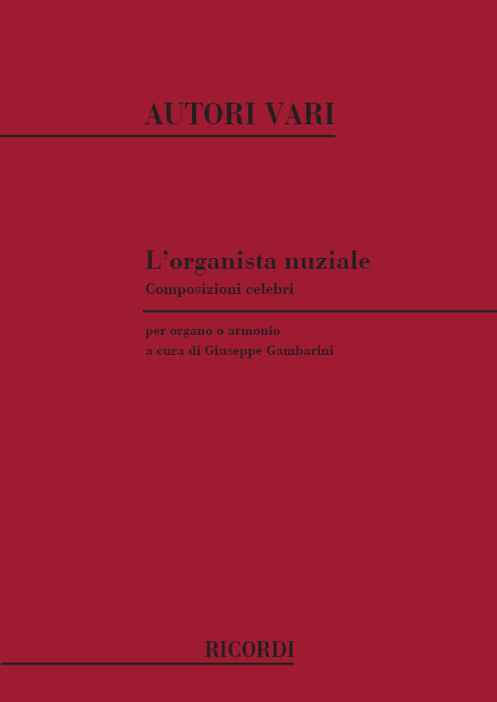 Knjiga L'ORGANISTA NUZIALE ORGUE 