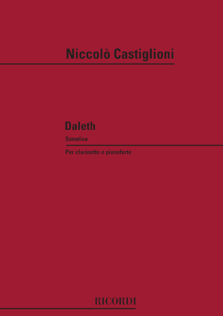 Book DALETH CLARINETTE NICCOLO CASTIGLIONI
