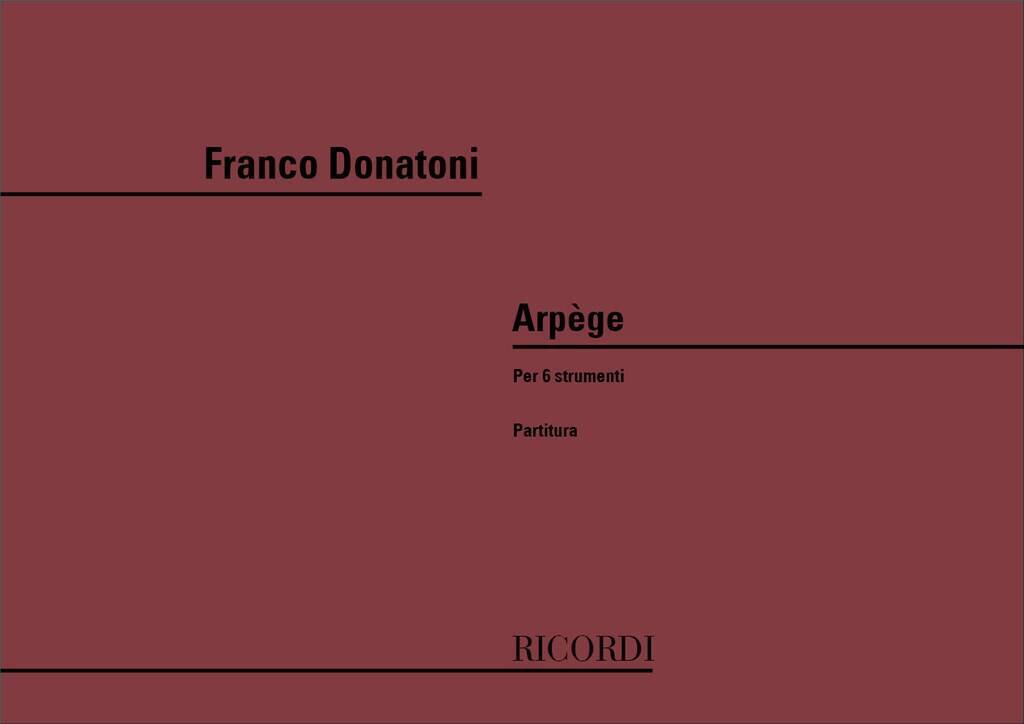 Knjiga ARPEGE FRANCO DONATONI