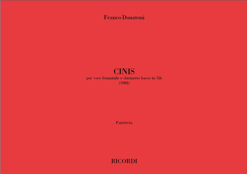 Knjiga CINIS CLARINETTE FRANCO DONATONI