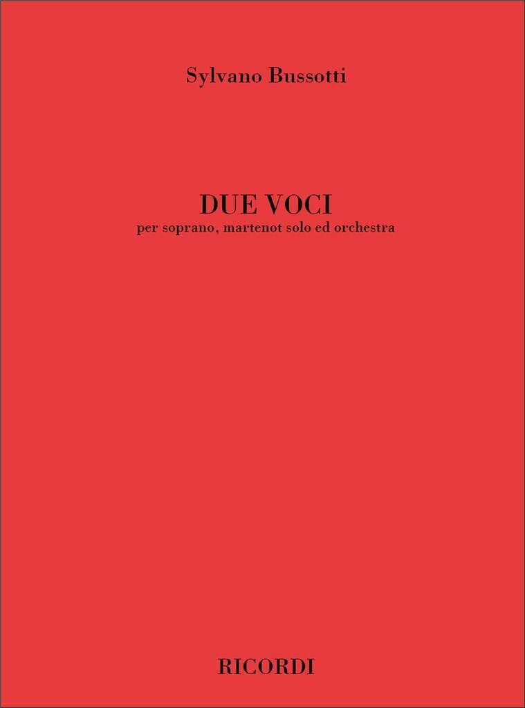 Libro DUE VOCI SYLVANO BUSSOTTI