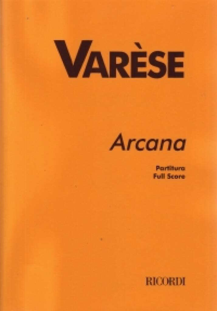 Boek ARCANA ORCHESTRE EDGAR VARESE