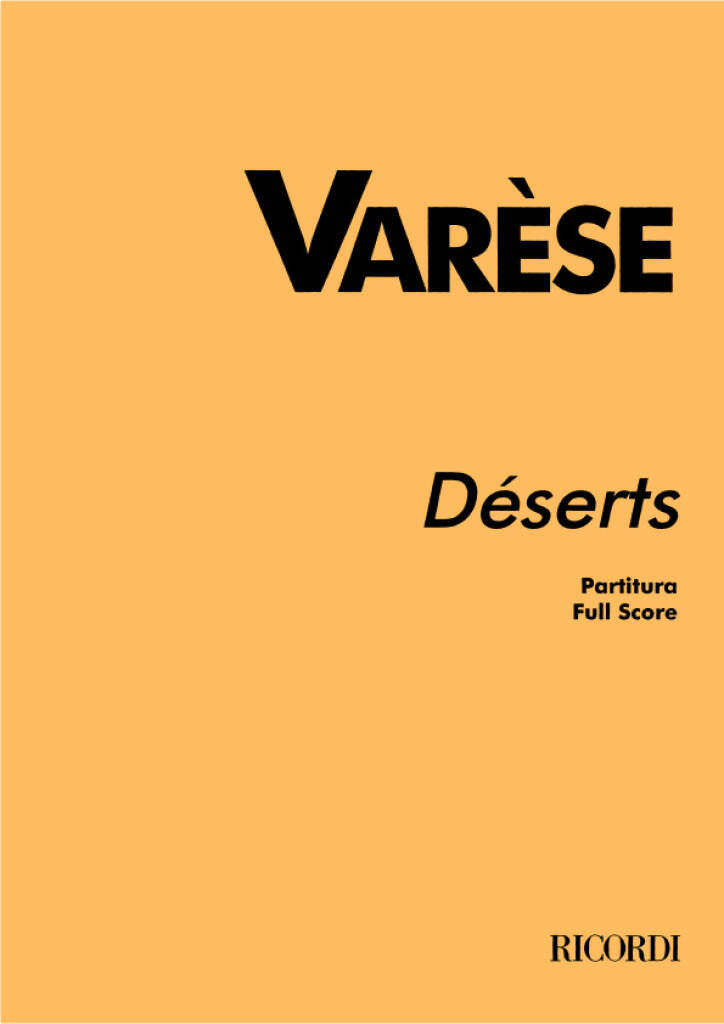 Book DESERTS EDGAR VARESE