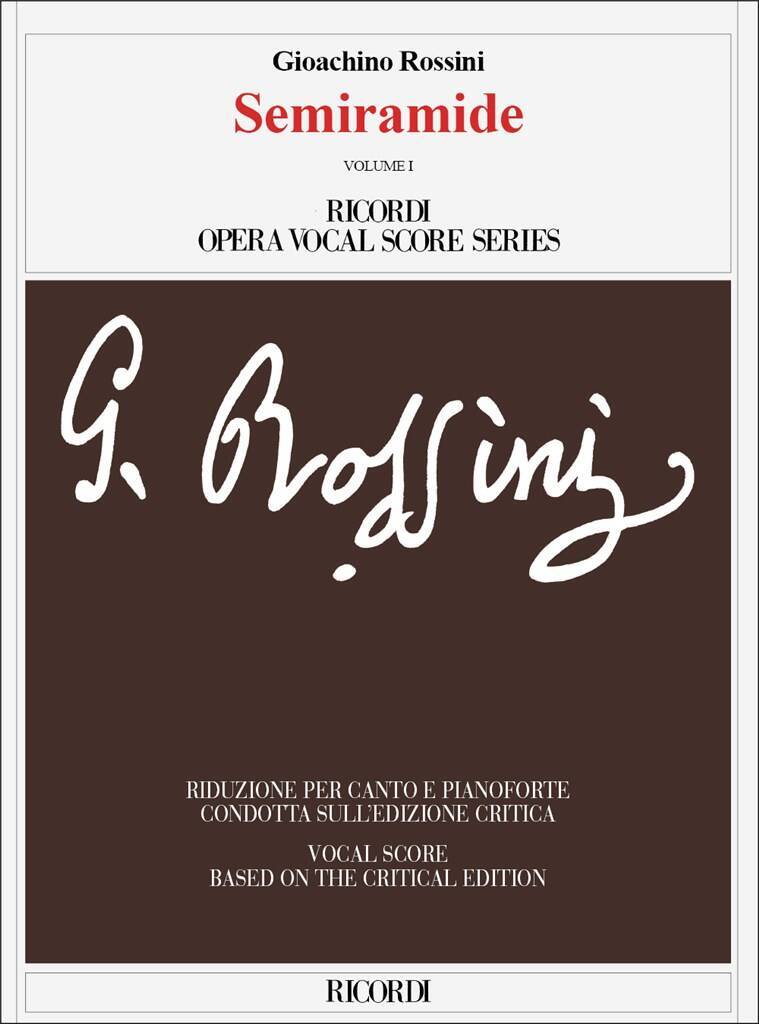Buch SEMIRAMIDE CHANT GIOACHINO ROSSINI