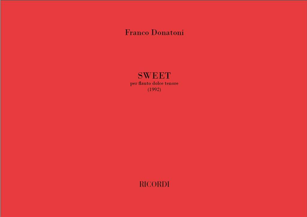Knjiga SWEET FLUTE A BEC FRANCO DONATONI