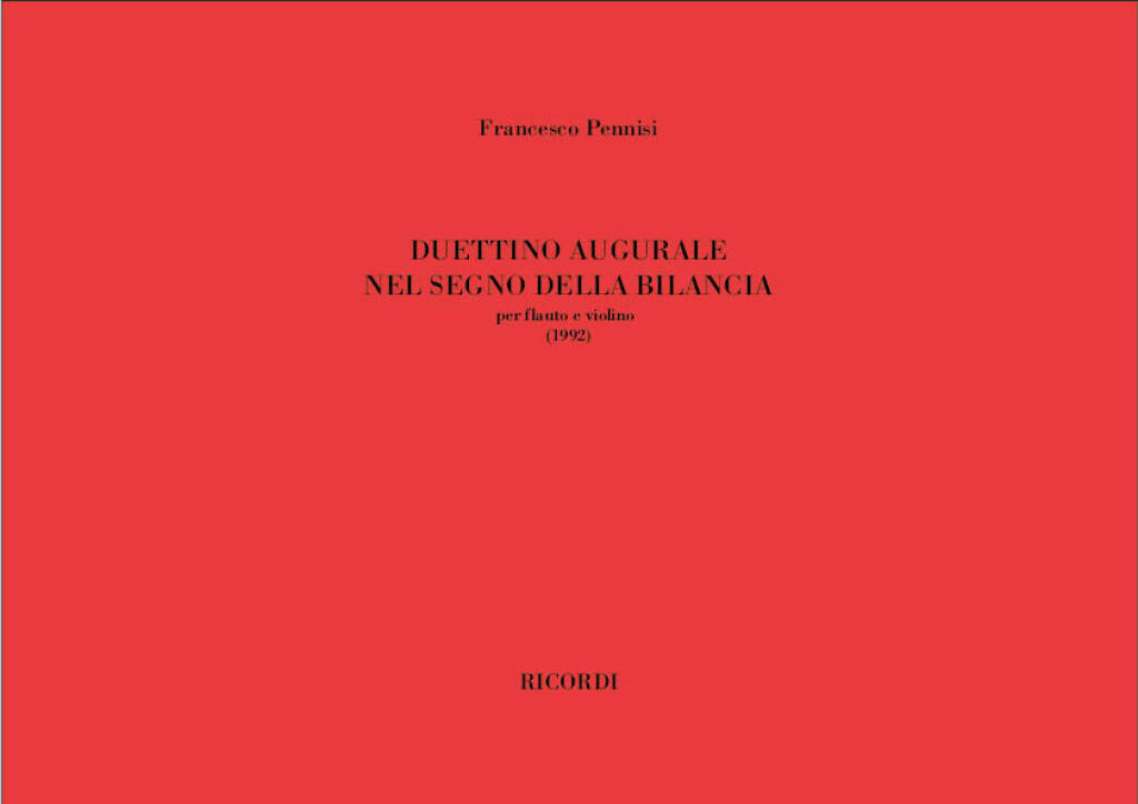 Kniha DUETTINI AUGURALE FRANCESCO PENNISI