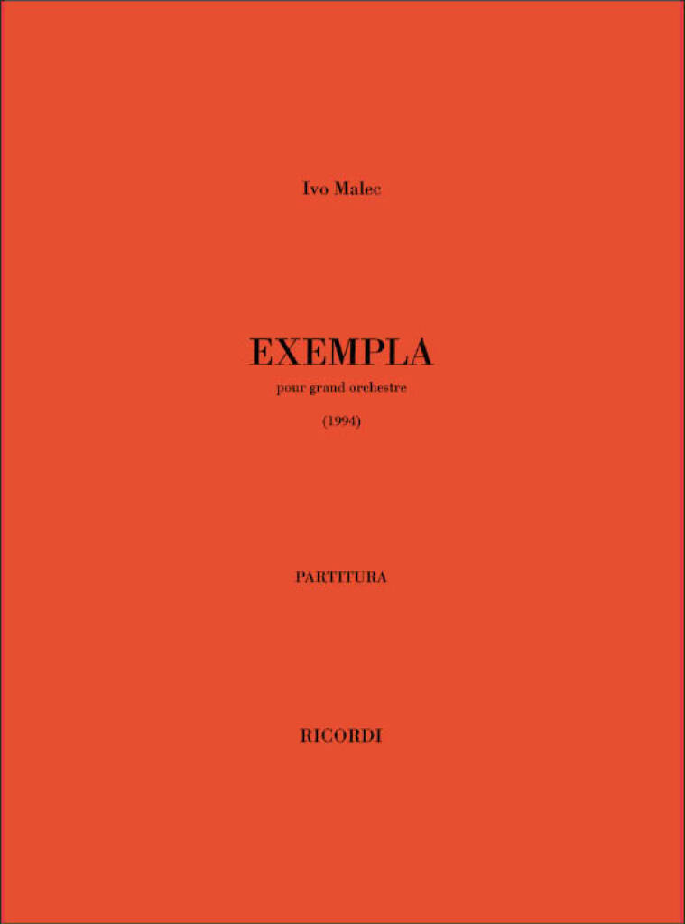 Book EXEMPLA ORCHESTRE IVO MALEC