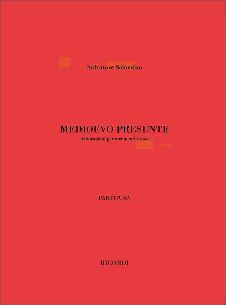 Book MEDIOEVO PRESENTE SALVATORE SCIARRINO