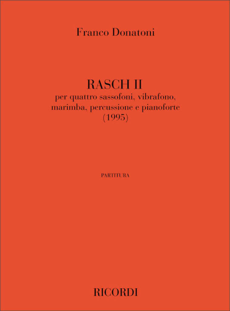 Boek RASCH II FRANCO DONATONI