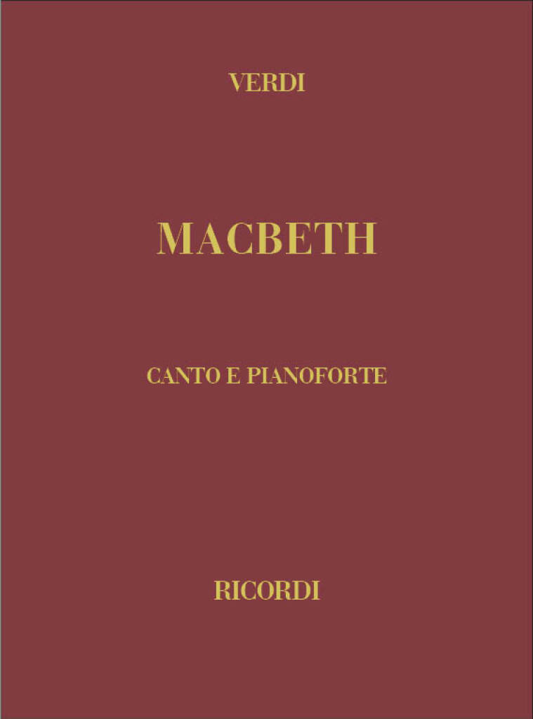 Knjiga MACBETH  CHANT GIUSEPPE VERDI