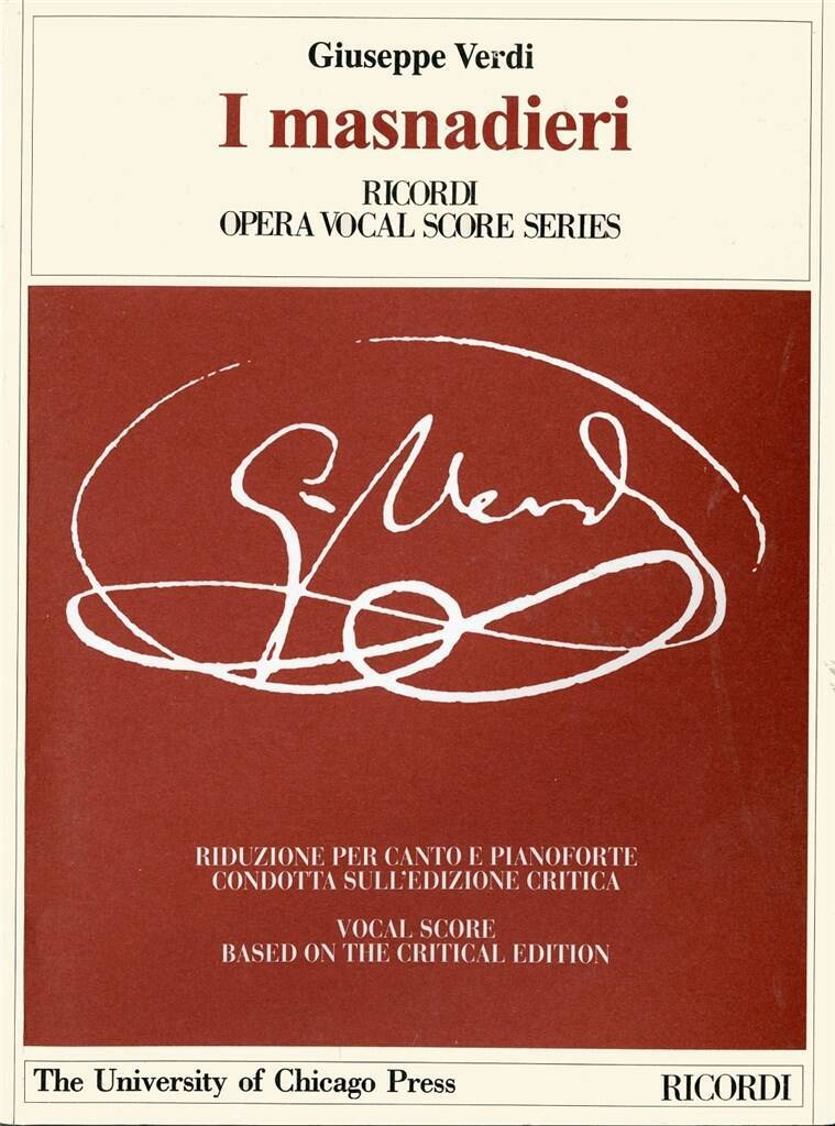 Knjiga I MASNADIERI CHANT GIUSEPPE VERDI