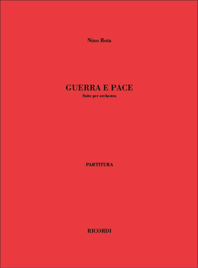Book GUERRA E PACE ORCHESTRE NINO ROTA