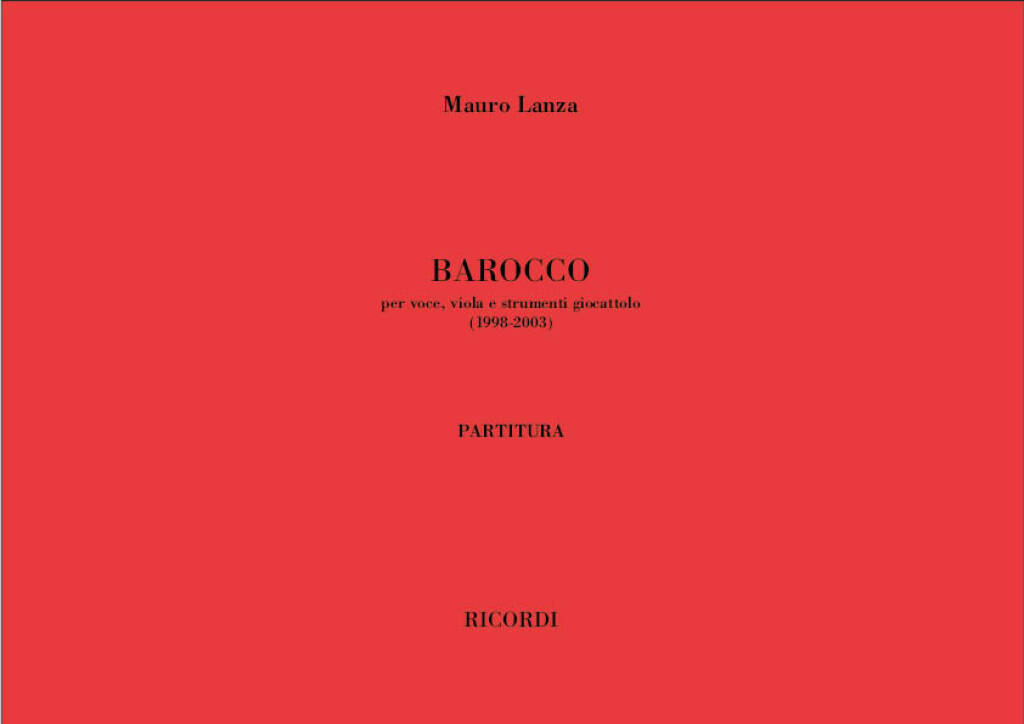 Knjiga BAROCCO M. LANZA