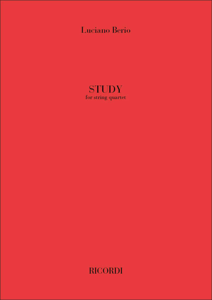 Knjiga STUDY MUSIQUE D'ENSEMBLE LUCIANO BERIO