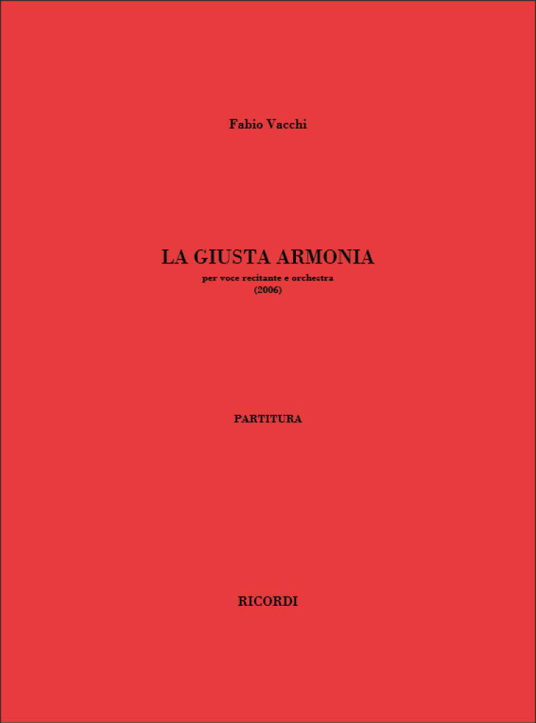 Knjiga LA GIUSTA ARMONIA FABIO VACCHI