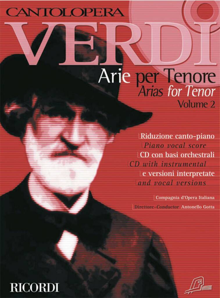 Knjiga CANTOLOPERA: VERDI ARIE PER TENORE 2  +CD GIUSEPPE VERDI