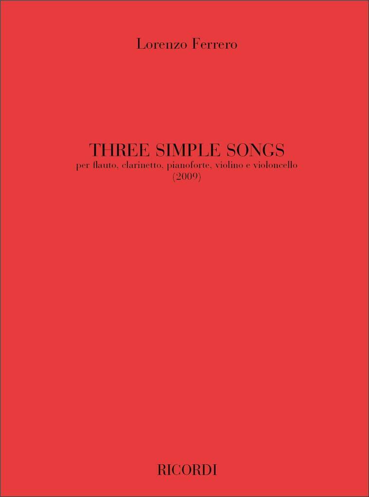 Knjiga THREE SIMPLE SONGS LORENZO FERRERO