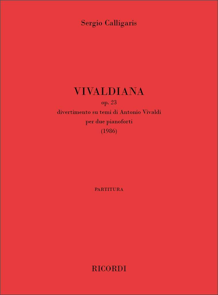 Knjiga VIVALDIANA OP. 23 PIANO SERGIO CALLIGARIS